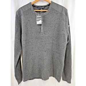 KÜHL Kastaway Sweater Men's XL Carbon Merino Wool Blend Henley Pullover NWT